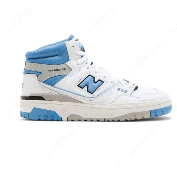 New Balance 650 White And Blue High Top Heritage Blue BB650RCK Size 10 M - Picture 2 of 8
